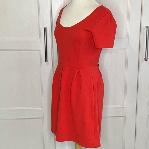 Madewell Bright Red Bistro Dress Sz 8 - Picture 5 of 8